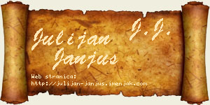 Julijan Janjuš vizit kartica